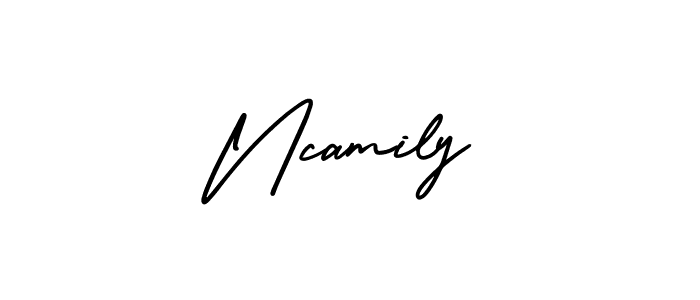 You can use this online signature creator to create a handwritten signature for the name Ncamily. This is the best online autograph maker. Ncamily signature style 3 images and pictures png