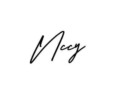 Also You can easily find your signature by using the search form. We will create Nccy name handwritten signature images for you free of cost using AmerikaSignatureDemo-Regular sign style. Nccy signature style 3 images and pictures png