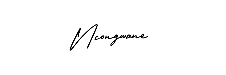 Use a signature maker to create a handwritten signature online. With this signature software, you can design (AmerikaSignatureDemo-Regular) your own signature for name Ncongwane. Ncongwane signature style 3 images and pictures png