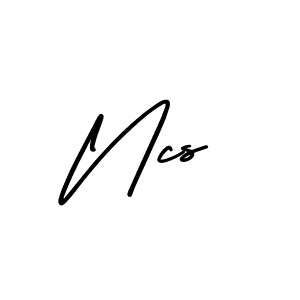 How to make Ncs signature? AmerikaSignatureDemo-Regular is a professional autograph style. Create handwritten signature for Ncs name. Ncs signature style 3 images and pictures png