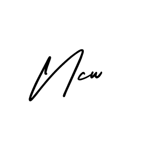 Similarly AmerikaSignatureDemo-Regular is the best handwritten signature design. Signature creator online .You can use it as an online autograph creator for name Ncw. Ncw signature style 3 images and pictures png