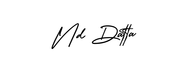 Nd Datta stylish signature style. Best Handwritten Sign (AmerikaSignatureDemo-Regular) for my name. Handwritten Signature Collection Ideas for my name Nd Datta. Nd Datta signature style 3 images and pictures png