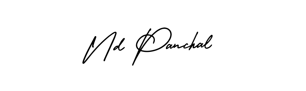 Use a signature maker to create a handwritten signature online. With this signature software, you can design (AmerikaSignatureDemo-Regular) your own signature for name Nd Panchal. Nd Panchal signature style 3 images and pictures png