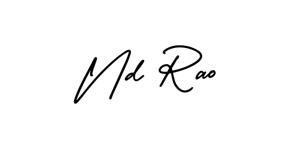 if you are searching for the best signature style for your name Nd Rao. so please give up your signature search. here we have designed multiple signature styles  using AmerikaSignatureDemo-Regular. Nd Rao signature style 3 images and pictures png