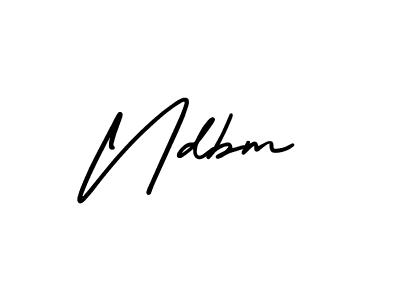 How to make Ndbm name signature. Use AmerikaSignatureDemo-Regular style for creating short signs online. This is the latest handwritten sign. Ndbm signature style 3 images and pictures png