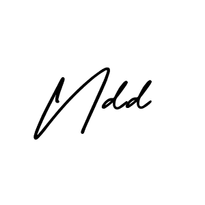 How to make Ndd name signature. Use AmerikaSignatureDemo-Regular style for creating short signs online. This is the latest handwritten sign. Ndd signature style 3 images and pictures png