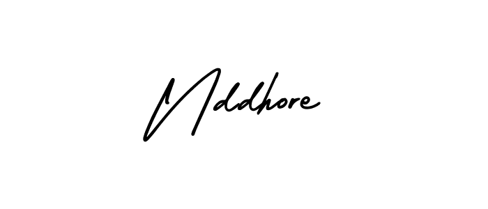 The best way (AmerikaSignatureDemo-Regular) to make a short signature is to pick only two or three words in your name. The name Nddhore include a total of six letters. For converting this name. Nddhore signature style 3 images and pictures png