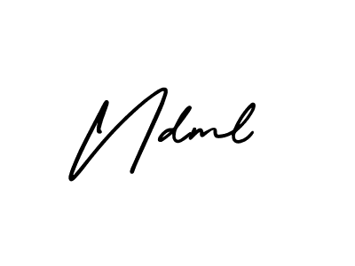 How to make Ndml signature? AmerikaSignatureDemo-Regular is a professional autograph style. Create handwritten signature for Ndml name. Ndml signature style 3 images and pictures png