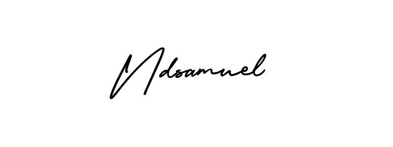 The best way (AmerikaSignatureDemo-Regular) to make a short signature is to pick only two or three words in your name. The name Ndsamuel include a total of six letters. For converting this name. Ndsamuel signature style 3 images and pictures png