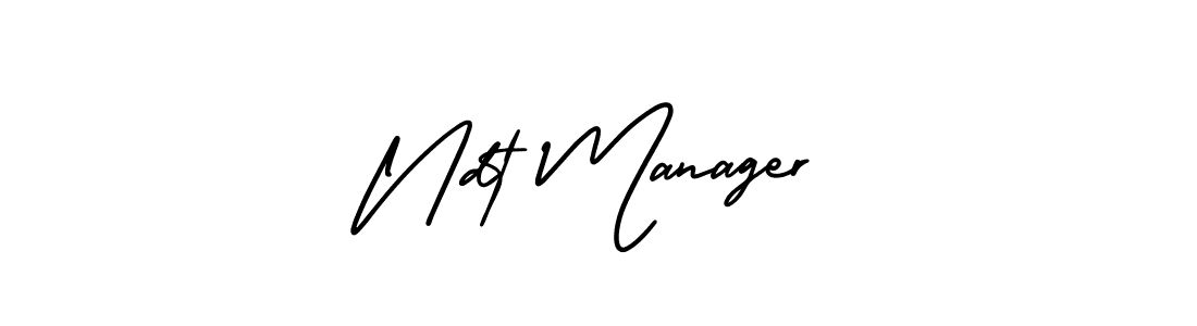 Ndt Manager stylish signature style. Best Handwritten Sign (AmerikaSignatureDemo-Regular) for my name. Handwritten Signature Collection Ideas for my name Ndt Manager. Ndt Manager signature style 3 images and pictures png