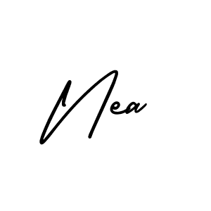 How to make Nea name signature. Use AmerikaSignatureDemo-Regular style for creating short signs online. This is the latest handwritten sign. Nea signature style 3 images and pictures png