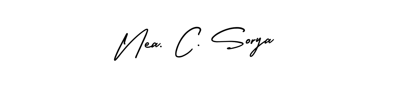 Make a beautiful signature design for name Nea. C. Sorya. With this signature (AmerikaSignatureDemo-Regular) style, you can create a handwritten signature for free. Nea. C. Sorya signature style 3 images and pictures png