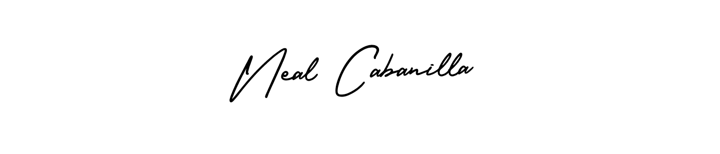 How to make Neal Cabanilla name signature. Use AmerikaSignatureDemo-Regular style for creating short signs online. This is the latest handwritten sign. Neal Cabanilla signature style 3 images and pictures png