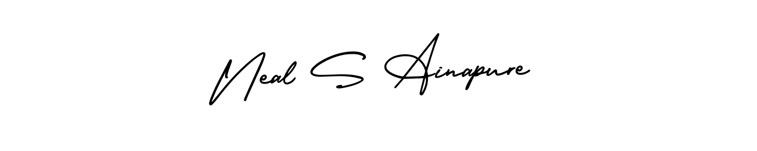 How to make Neal S Ainapure name signature. Use AmerikaSignatureDemo-Regular style for creating short signs online. This is the latest handwritten sign. Neal S Ainapure signature style 3 images and pictures png