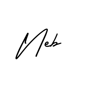 How to make Neb signature? AmerikaSignatureDemo-Regular is a professional autograph style. Create handwritten signature for Neb name. Neb signature style 3 images and pictures png