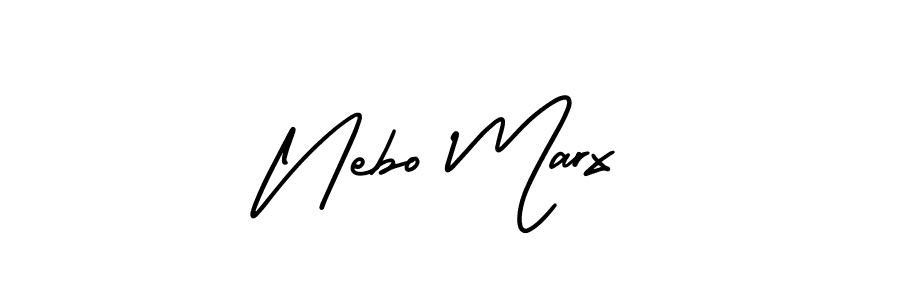 Nebo Marx stylish signature style. Best Handwritten Sign (AmerikaSignatureDemo-Regular) for my name. Handwritten Signature Collection Ideas for my name Nebo Marx. Nebo Marx signature style 3 images and pictures png