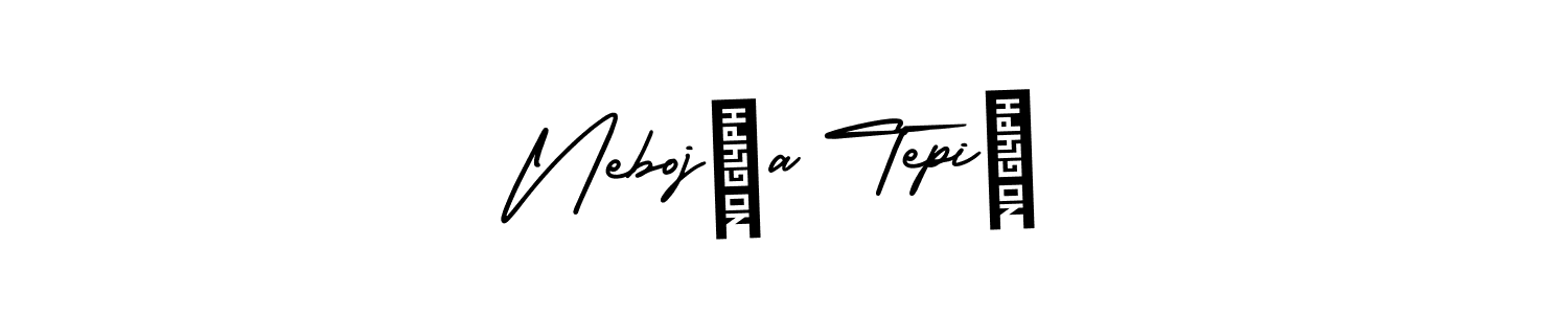 AmerikaSignatureDemo-Regular is a professional signature style that is perfect for those who want to add a touch of class to their signature. It is also a great choice for those who want to make their signature more unique. Get Nebojša Tepić name to fancy signature for free. Nebojša Tepić signature style 3 images and pictures png