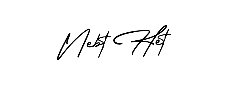 if you are searching for the best signature style for your name Nebt Het. so please give up your signature search. here we have designed multiple signature styles  using AmerikaSignatureDemo-Regular. Nebt Het signature style 3 images and pictures png