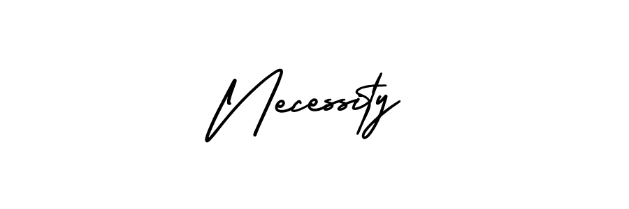 You should practise on your own different ways (AmerikaSignatureDemo-Regular) to write your name (Necessity) in signature. don't let someone else do it for you. Necessity signature style 3 images and pictures png