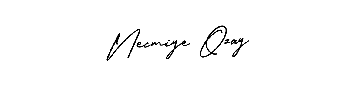 Use a signature maker to create a handwritten signature online. With this signature software, you can design (AmerikaSignatureDemo-Regular) your own signature for name Necmiye Ozay. Necmiye Ozay signature style 3 images and pictures png