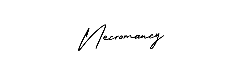 Necromancy stylish signature style. Best Handwritten Sign (AmerikaSignatureDemo-Regular) for my name. Handwritten Signature Collection Ideas for my name Necromancy. Necromancy signature style 3 images and pictures png