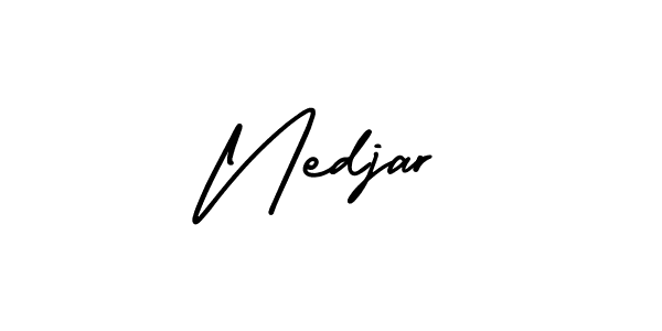 It looks lik you need a new signature style for name Nedjar. Design unique handwritten (AmerikaSignatureDemo-Regular) signature with our free signature maker in just a few clicks. Nedjar signature style 3 images and pictures png