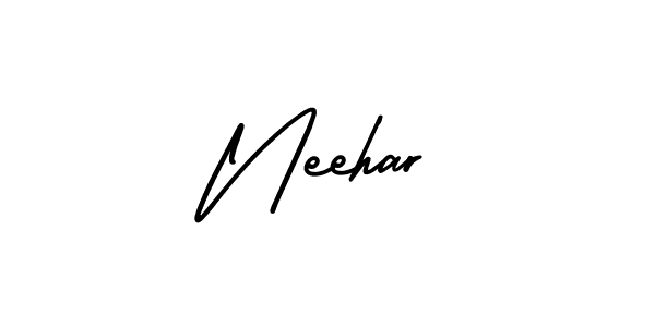 Use a signature maker to create a handwritten signature online. With this signature software, you can design (AmerikaSignatureDemo-Regular) your own signature for name Neehar. Neehar signature style 3 images and pictures png