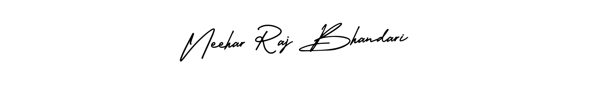 Similarly AmerikaSignatureDemo-Regular is the best handwritten signature design. Signature creator online .You can use it as an online autograph creator for name Neehar Raj Bhandari. Neehar Raj Bhandari signature style 3 images and pictures png