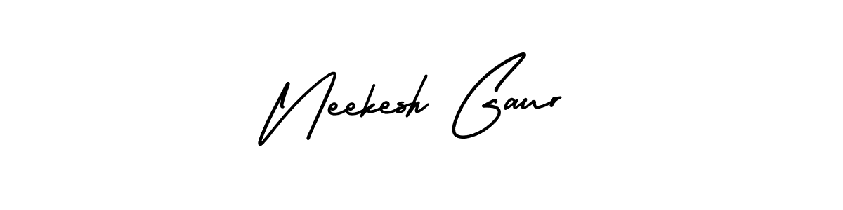 It looks lik you need a new signature style for name Neekesh Gaur. Design unique handwritten (AmerikaSignatureDemo-Regular) signature with our free signature maker in just a few clicks. Neekesh Gaur signature style 3 images and pictures png