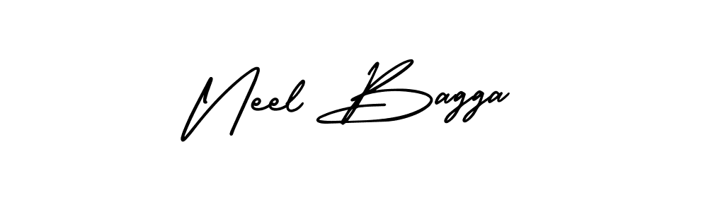 Check out images of Autograph of Neel Bagga name. Actor Neel Bagga Signature Style. AmerikaSignatureDemo-Regular is a professional sign style online. Neel Bagga signature style 3 images and pictures png
