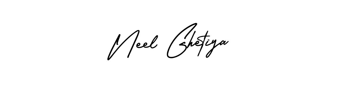 Use a signature maker to create a handwritten signature online. With this signature software, you can design (AmerikaSignatureDemo-Regular) your own signature for name Neel Ghetiya. Neel Ghetiya signature style 3 images and pictures png