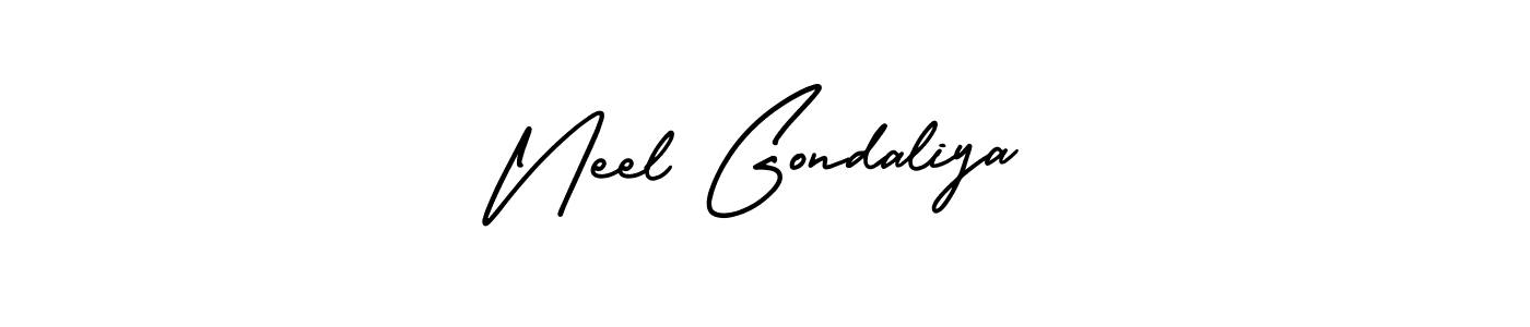 Also You can easily find your signature by using the search form. We will create Neel Gondaliya name handwritten signature images for you free of cost using AmerikaSignatureDemo-Regular sign style. Neel Gondaliya signature style 3 images and pictures png