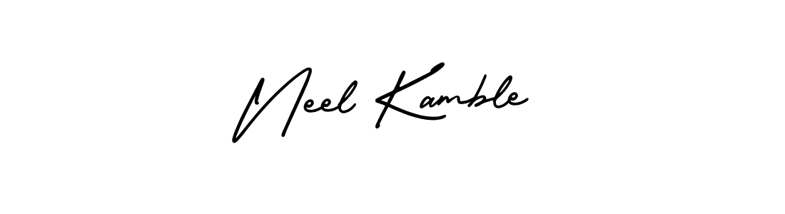 Create a beautiful signature design for name Neel Kamble. With this signature (AmerikaSignatureDemo-Regular) fonts, you can make a handwritten signature for free. Neel Kamble signature style 3 images and pictures png