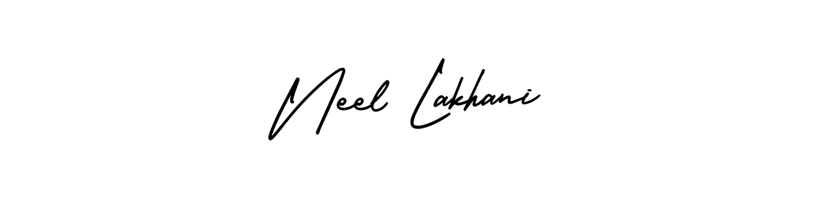 It looks lik you need a new signature style for name Neel Lakhani. Design unique handwritten (AmerikaSignatureDemo-Regular) signature with our free signature maker in just a few clicks. Neel Lakhani signature style 3 images and pictures png