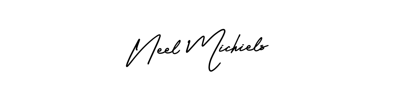 How to make Neel Michiels name signature. Use AmerikaSignatureDemo-Regular style for creating short signs online. This is the latest handwritten sign. Neel Michiels signature style 3 images and pictures png