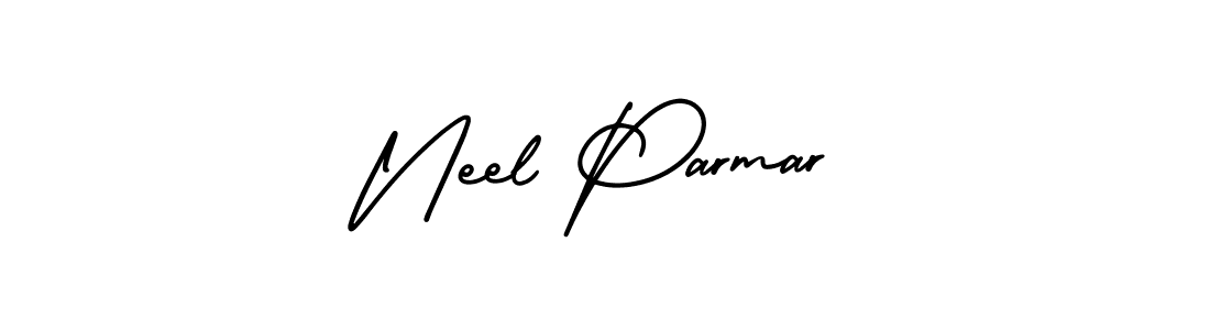 Neel Parmar stylish signature style. Best Handwritten Sign (AmerikaSignatureDemo-Regular) for my name. Handwritten Signature Collection Ideas for my name Neel Parmar. Neel Parmar signature style 3 images and pictures png