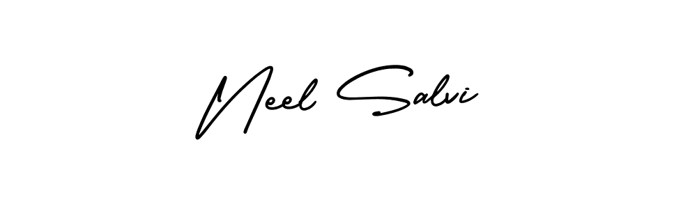 Make a beautiful signature design for name Neel Salvi. With this signature (AmerikaSignatureDemo-Regular) style, you can create a handwritten signature for free. Neel Salvi signature style 3 images and pictures png