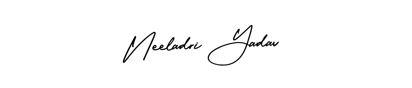 How to make Neeladri Yadav name signature. Use AmerikaSignatureDemo-Regular style for creating short signs online. This is the latest handwritten sign. Neeladri Yadav signature style 3 images and pictures png