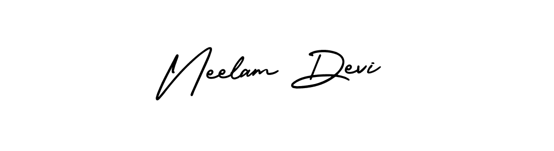 Make a beautiful signature design for name Neelam Devi. With this signature (AmerikaSignatureDemo-Regular) style, you can create a handwritten signature for free. Neelam Devi signature style 3 images and pictures png