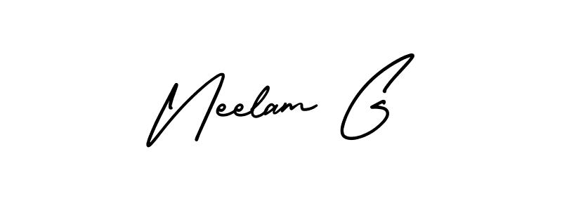 This is the best signature style for the Neelam G name. Also you like these signature font (AmerikaSignatureDemo-Regular). Mix name signature. Neelam G signature style 3 images and pictures png