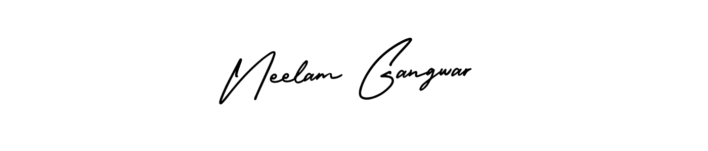 How to Draw Neelam Gangwar signature style? AmerikaSignatureDemo-Regular is a latest design signature styles for name Neelam Gangwar. Neelam Gangwar signature style 3 images and pictures png