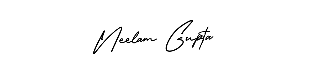 Use a signature maker to create a handwritten signature online. With this signature software, you can design (AmerikaSignatureDemo-Regular) your own signature for name Neelam Gupta. Neelam Gupta signature style 3 images and pictures png