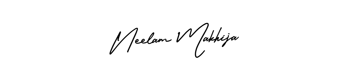 Create a beautiful signature design for name Neelam Makhija. With this signature (AmerikaSignatureDemo-Regular) fonts, you can make a handwritten signature for free. Neelam Makhija signature style 3 images and pictures png