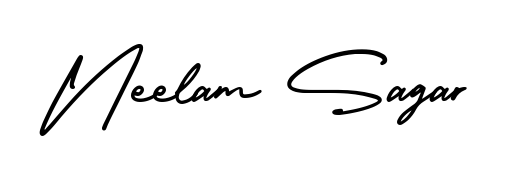 Personalize your online presence with Neelam Sagar signature rendered in elegant AmerikaSignatureDemo-Regular font. Great for website footers and blogs. Neelam Sagar signature style 3 images and pictures png