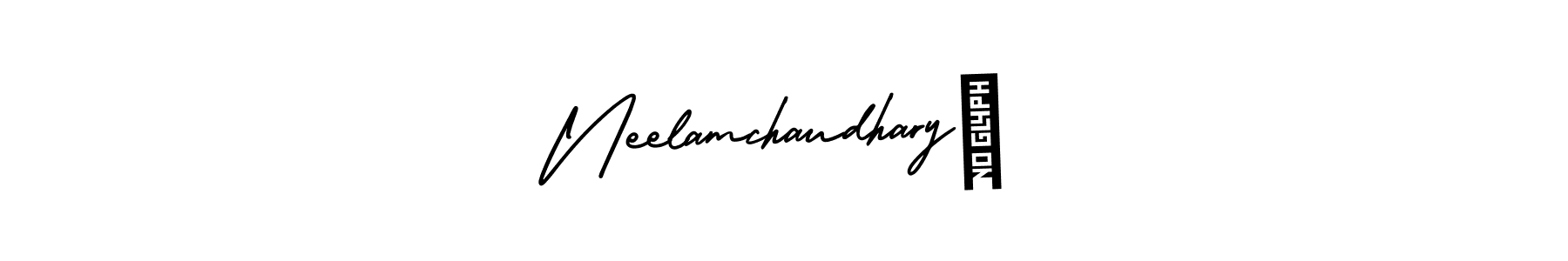 Create a beautiful signature design for name Neelamchaudhary♠. With this signature (AmerikaSignatureDemo-Regular) fonts, you can make a handwritten signature for free. Neelamchaudhary♠ signature style 3 images and pictures png