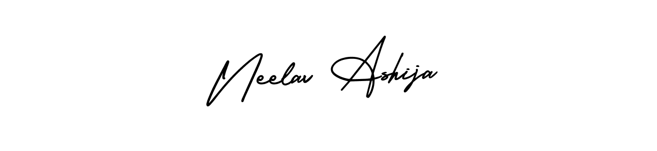 AmerikaSignatureDemo-Regular is a professional signature style that is perfect for those who want to add a touch of class to their signature. It is also a great choice for those who want to make their signature more unique. Get Neelav Ashija name to fancy signature for free. Neelav Ashija signature style 3 images and pictures png