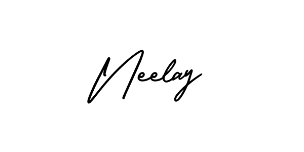 if you are searching for the best signature style for your name Neelay. so please give up your signature search. here we have designed multiple signature styles  using AmerikaSignatureDemo-Regular. Neelay signature style 3 images and pictures png