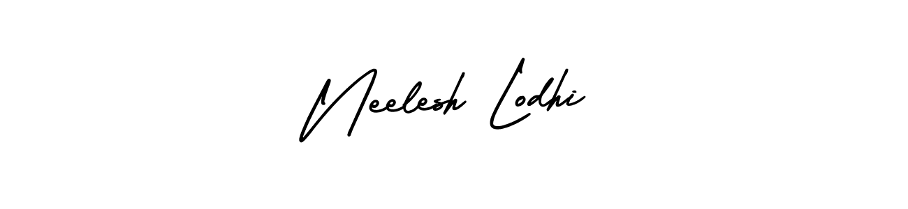 How to Draw Neelesh Lodhi signature style? AmerikaSignatureDemo-Regular is a latest design signature styles for name Neelesh Lodhi. Neelesh Lodhi signature style 3 images and pictures png