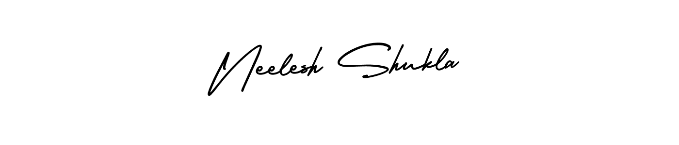 AmerikaSignatureDemo-Regular is a professional signature style that is perfect for those who want to add a touch of class to their signature. It is also a great choice for those who want to make their signature more unique. Get Neelesh Shukla name to fancy signature for free. Neelesh Shukla signature style 3 images and pictures png
