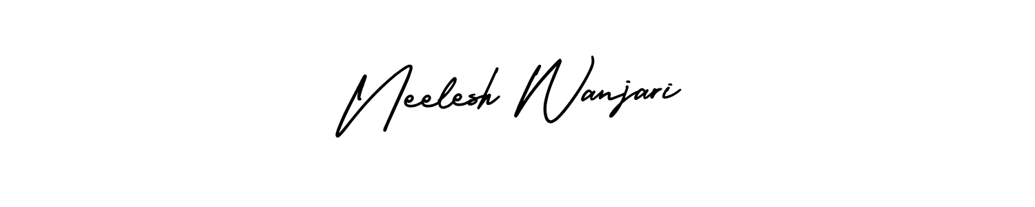Make a short Neelesh Wanjari signature style. Manage your documents anywhere anytime using AmerikaSignatureDemo-Regular. Create and add eSignatures, submit forms, share and send files easily. Neelesh Wanjari signature style 3 images and pictures png